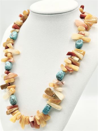 GURUBACHI ~ Handcrafted Natural Stone & Sterling Silver Necklace