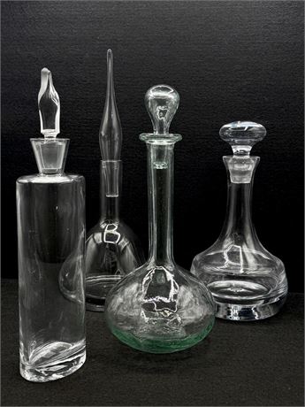 Crystal & Glass 4 Fancy Decanters