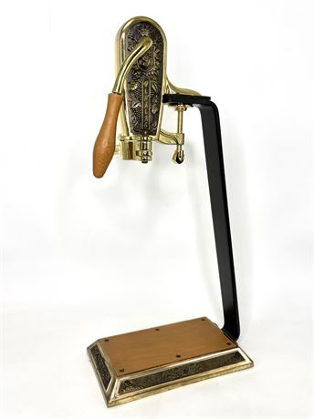 Vintage Vinaire Brass Table Top Corkscrew Wine Opener