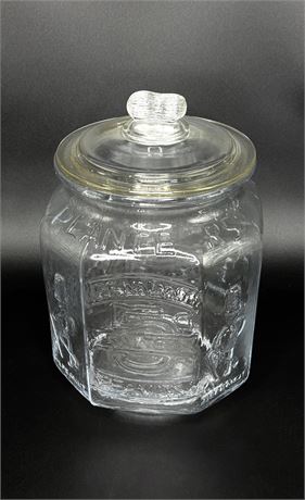 Vintage Clear Planters Peanut Jar with Lid