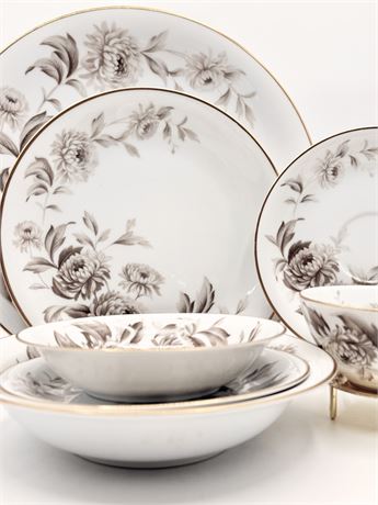 NORITAKE ~ Lasalle ~ 7 Piece Service For 10 ~ 77 Total Pieces