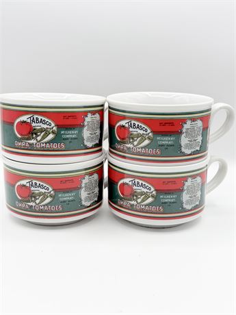 D.H. HOLMES / TABASCO ~ Okra & Tomatoes Gumbo Bowls Set Of (4)