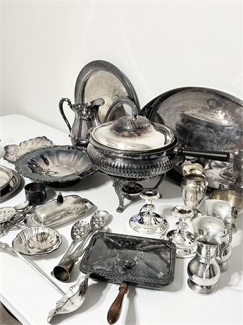 Assorted Silver Plate ~30 Assorted