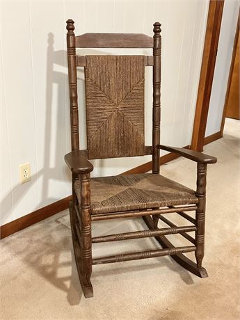 Rush Seat Rocking Chair