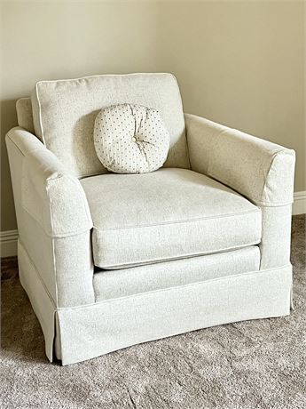 HICKORY WHITE ~ Tailored Upholstered Linen Accent Chair