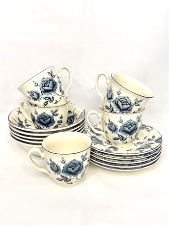 Rosette by Nikko Setting for 5 Saucers, Bowls, and Cups