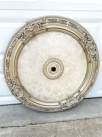 Large 35” Round Champagne Ceiling Medallion