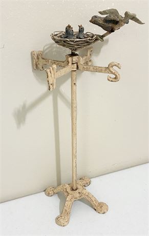 Vtg Cast Iron Tabletop Weather Vane
