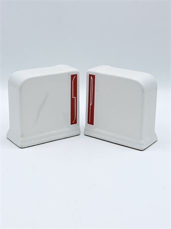 MCM White Ceramic Salt & Pepper Shakers