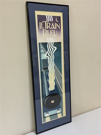 MICHAEL DORET ~ “Le Train Bleu” ~ Matted & Framed Lithograph Poster