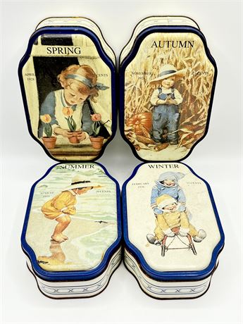 GOOD HOUSEKEEPING ~ Vtg. Set Of (4) Metal Tins