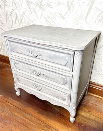 White Chalk Painted 3-Drawer Dresser
