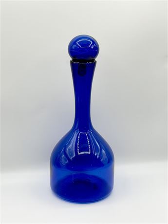 MCM Cobalt Blue Decanter With Stopper