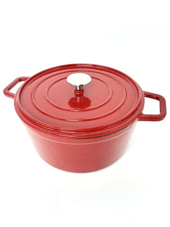 Red Cast Iron Dutch Oven