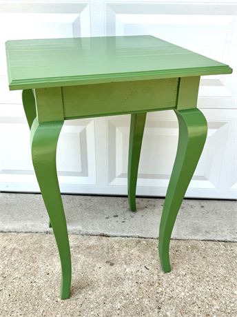 Green Wood Accent Table