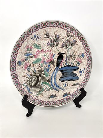 Vintage Hand Painted Porcelain Macau Decorative Platter
