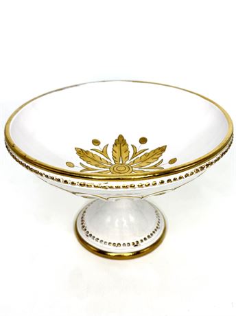 Ugo Zaccagnini White Porcelain and Gold Centrepiece Footed Bowl 641/1496