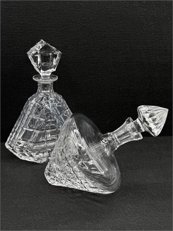 Pair (2) Crystal Decanters