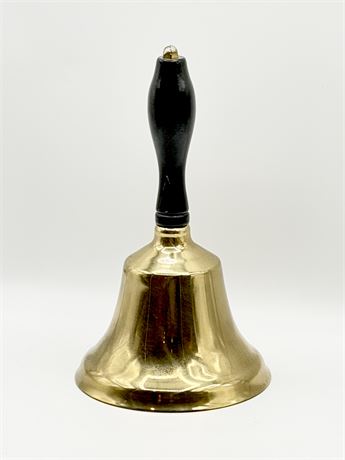 Vtg. Solid Brass Hand Bell