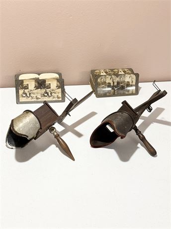 KEYSTONE VIEW ~ 2 Antique Stereoscopes & 66 Cards