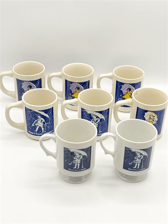 MORTON SALT ~ Collection Of (8) Assorted Mugs