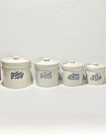 PHALTZGRAFF ~ Yorktowne ~ 4Pc Stoneware Canister Set