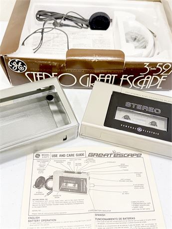 GE ~ Great Stereo Escape ~ Personal FM Stereo & Cassette Player