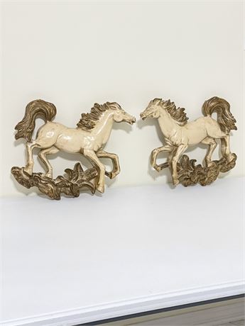 UNIVERSAL STATUARY CORP ~ Pair (2) 1959 Wall Decor Horses