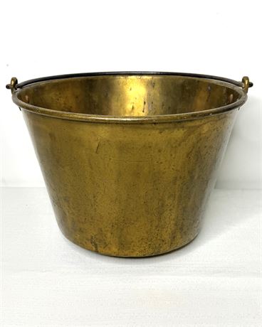Vintage Brass Bucket with Handle