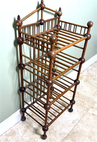 Antique Victorian Ball and Stick Shelf