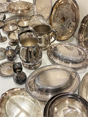 Assorted Silverplate ~ 46Pcs