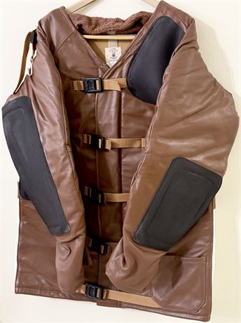 CREEDMOOR ARMORY ~ Size 48 ~ Brown Leather Competitive Shooting Jacket