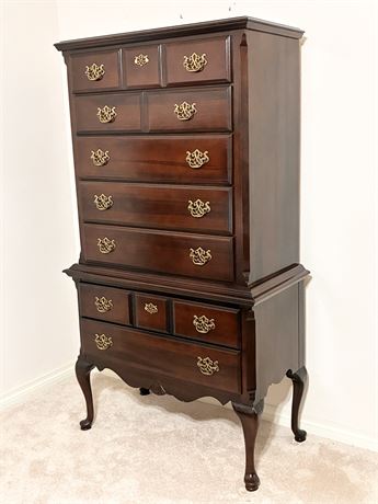KINCAID ~ Queen Anne Style Cherrywood Highboy Chest