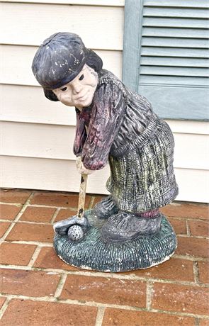1920's Style Cement Golfer Statue