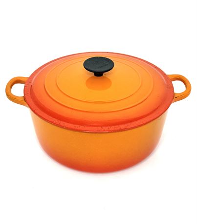 Le Creuset Enameled Cast Iron Flame Orange 5 Qt. Dutch Oven "F"