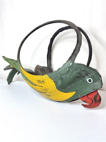 Parrot Tire Art Hanging Planter