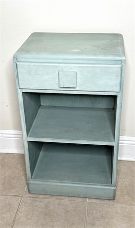Light Blue Solid Wood Nightstand