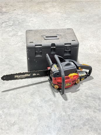 HOMELITE ~ 16” Chainsaw With Case