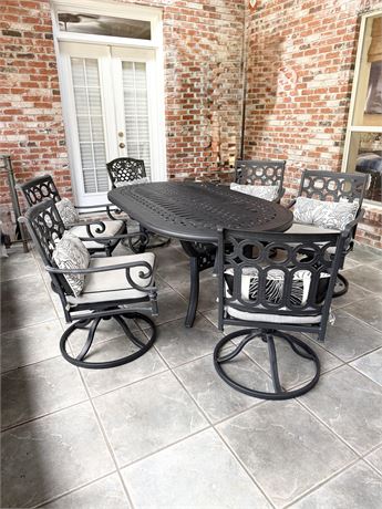 Cast Aluminum Outdoor Patio 7Pc Dining Set