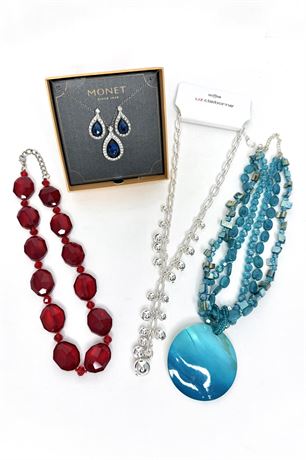Costume Necklace Lot - Liz Claiborne, Monet