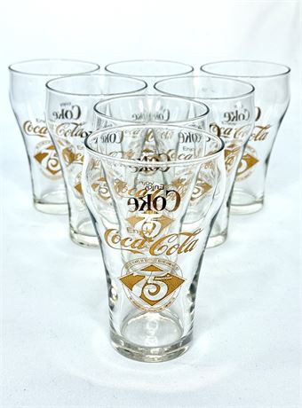 Set of 7 Coca-Cola Glasses - 7th Anniversary