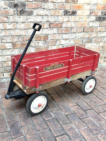 Vintage Radio Flyer Town & Country Wooden Wagon