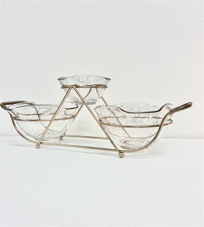 MCM "Spaghetti String” Tri-Top Chip & Dip Set