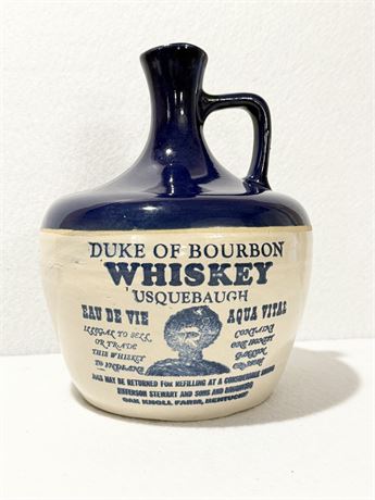 “Duke Of Bourbon Whiskey” Stoneware Jug