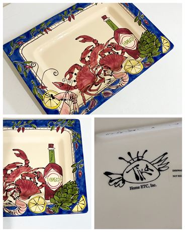 TIKA-HASSLOCK ~ Hand-Painted Tabasco  Seafood Platter