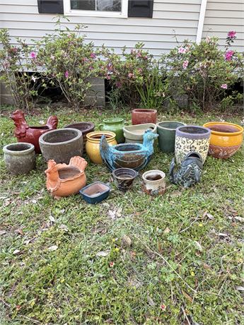 Glazed Terracotta ~ Lot Of (17)