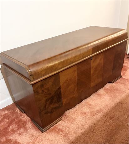 LANE ~ Inlaid Mohogany Waterfall Cedar Hope Chest