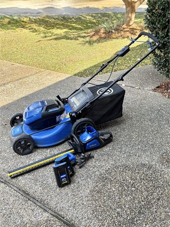 KOBALT ~ 40V Electric Push Mower & Hedge Timmer
