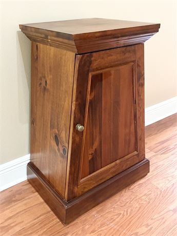 PIER 1 IMPORTS ~  Solid Wood Triangular Nightstand / Side Table