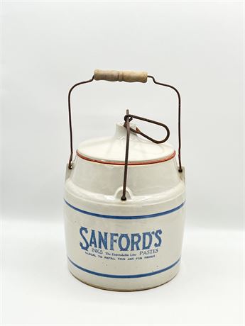 SANFORDS ~ Stoneware Crock With Lid
